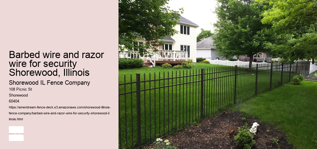 Barbed wire and razor wire for security Shorewood, Illinois